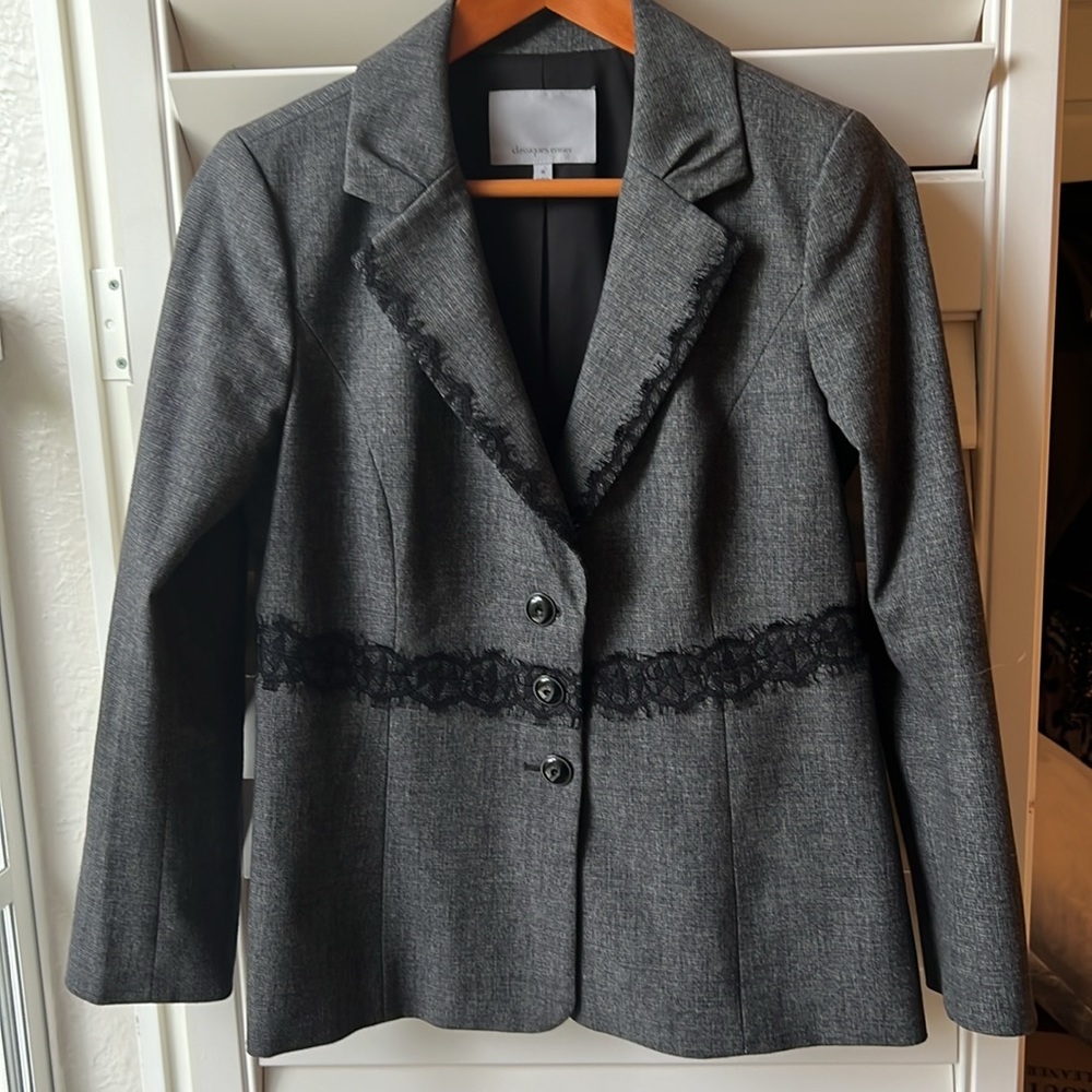 Classiques Entier | Gray Lace Blazer